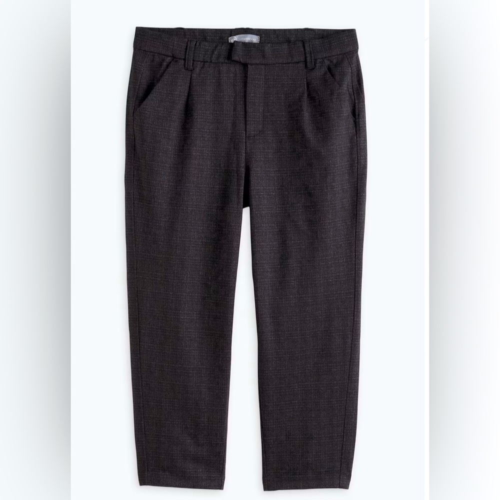 Elegant Charcoal Dress Pants.  Black/charcoal subtle patterning.